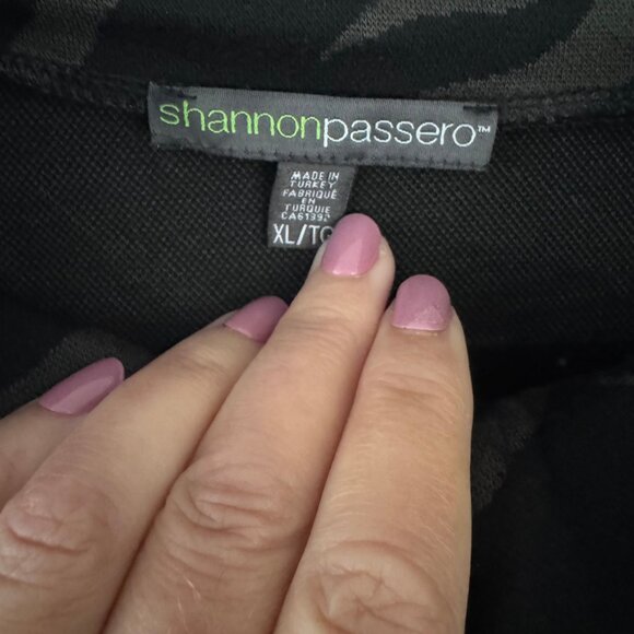 Shannon Passero Loretta Jacket Black Green Zebra Stripes High Neck Pockets XL - Picture 6 of 8